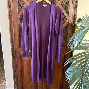 Joseph A Long Purple Cardigan